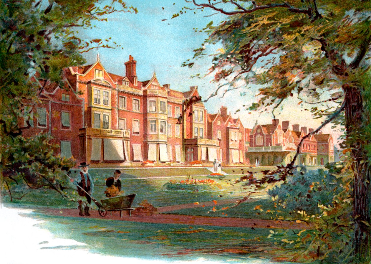Sandringham House - 19. yüzyılın sonlarına ait illüstrasyon by Unbekannter Künstler