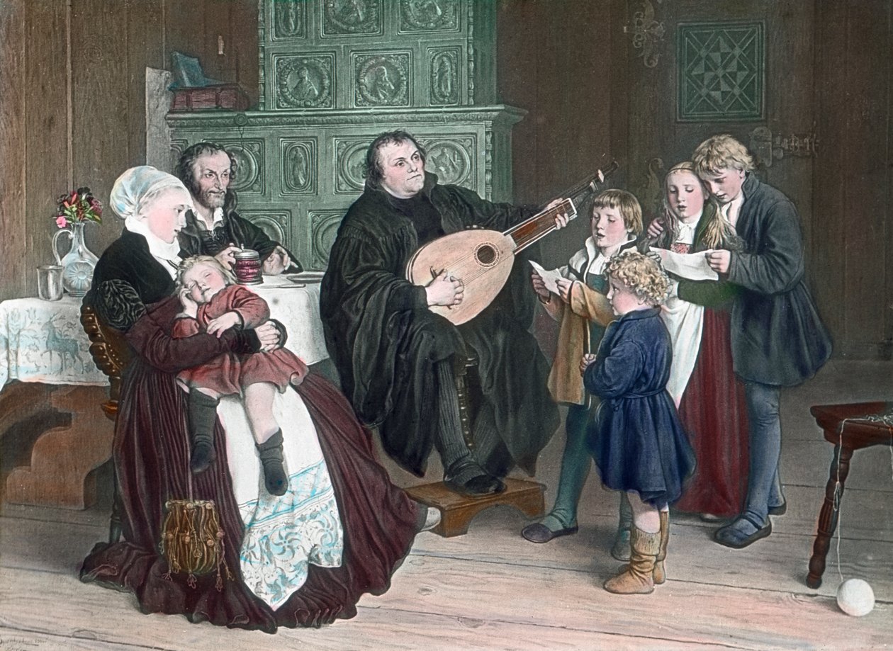 Protestan reformcu Martin Luther'in hayatından bir sahne by Unbekannter Künstler