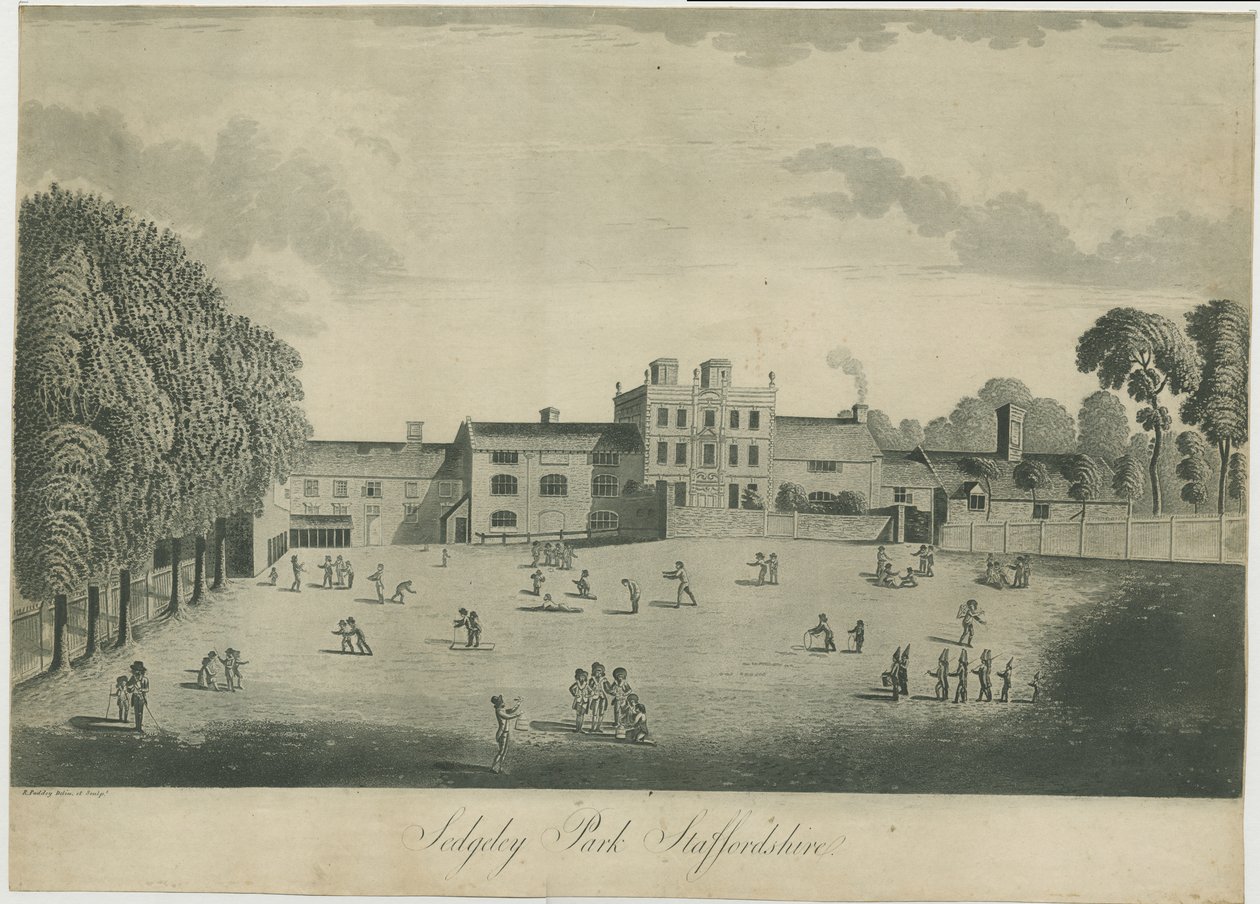 Sedgley Park Okulu: aquatint gravür, nd [c 1797] by Unbekannt