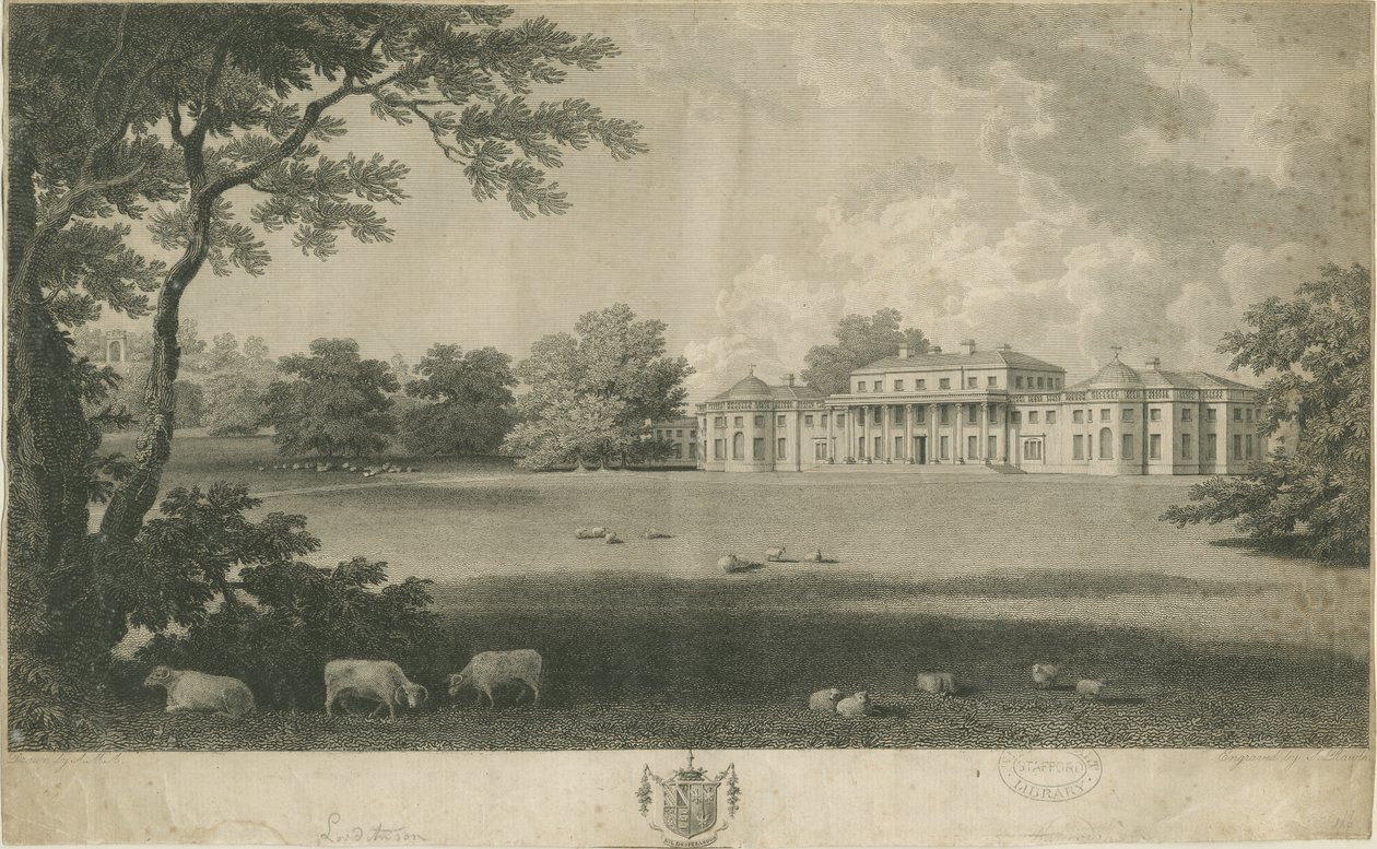 Shugborough Hall: gravür, nd [c 1802] by Unbekannt