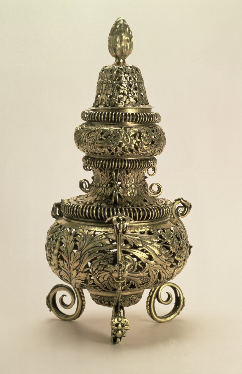 Gümüş yaldızlı buhurdan, pike işlemeli, Master I.N., Londra by Unbekannt