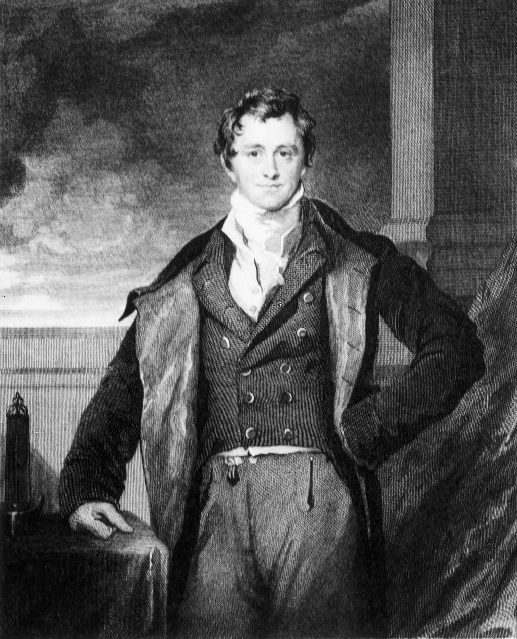 Sir Humphry Davy, İngiliz kimyager, 1820 dolayları by Unbekannt