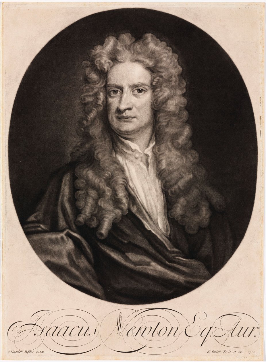 Sir Isaac Newton, İngiliz matematikçi ve fizikçi by Unbekannt