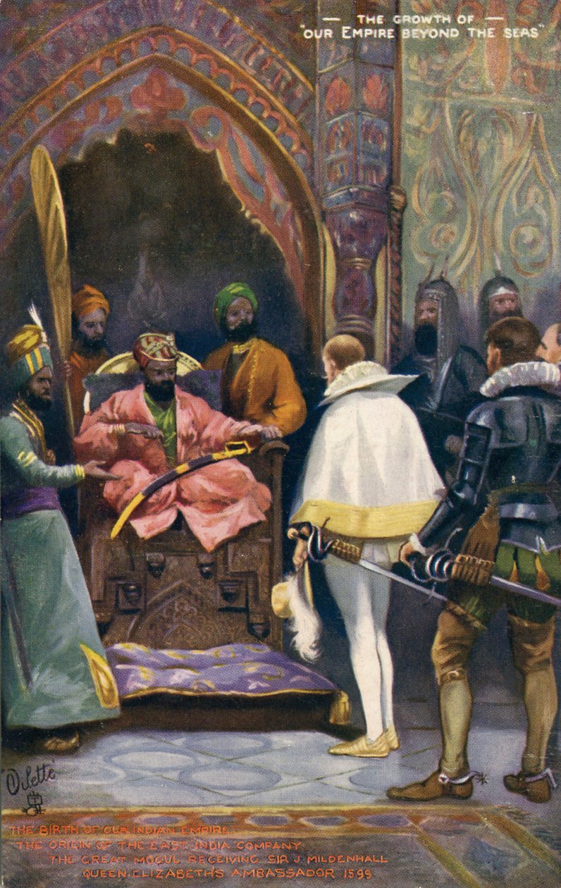 Sir J Mildenhall, 20. yüzyılın başlarında Büyük Ekber tarafından alındı (kartpostal) by Unbekannter Künstler