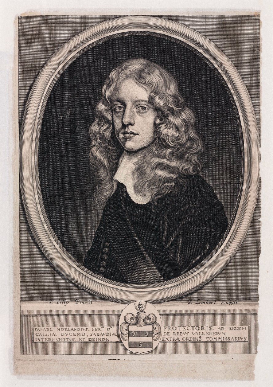 Sir Samuel Morland, İngiliz diplomat, matematikçi ve mucit, c 1660 by Unbekannt