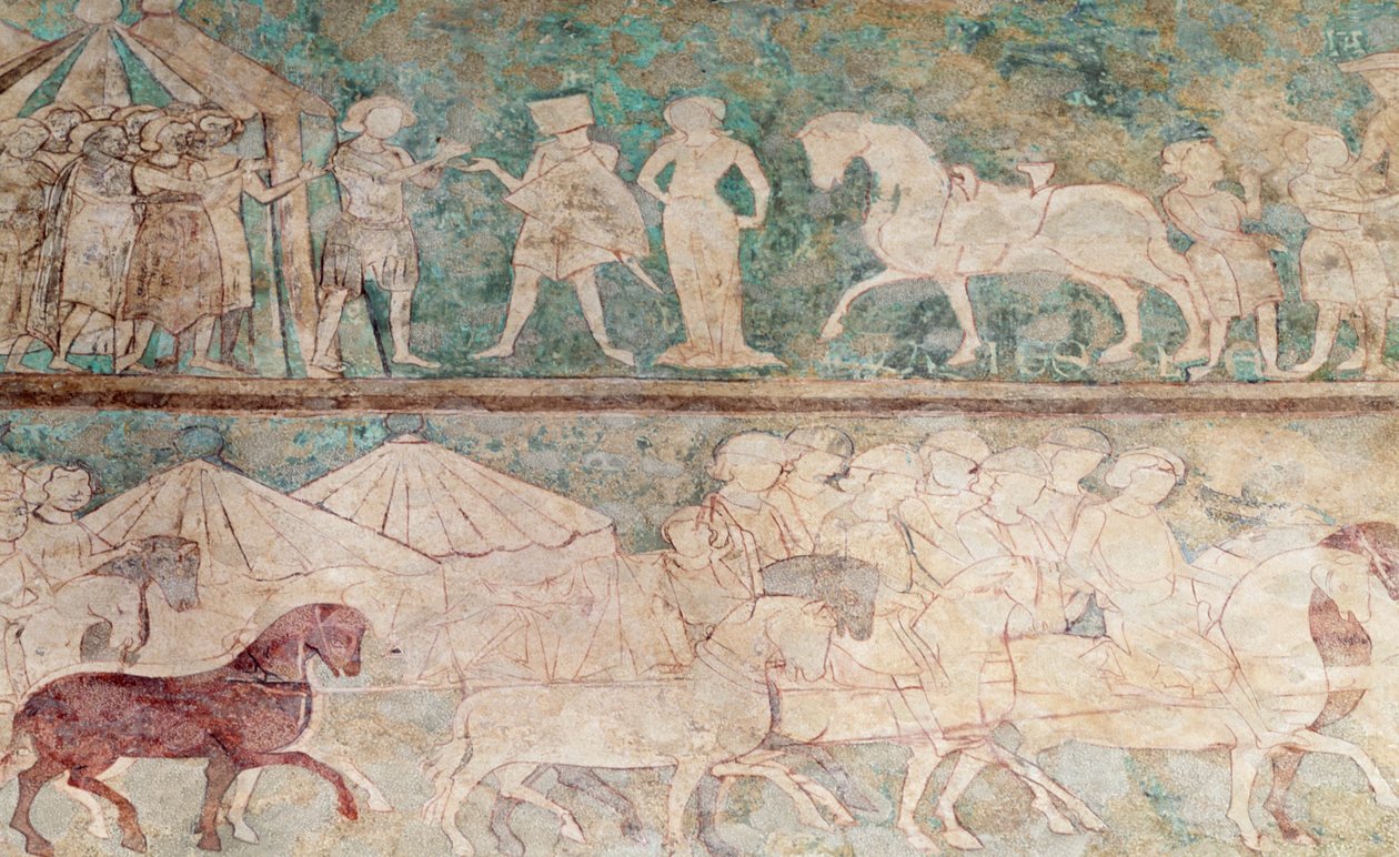 İspanya, Aragon, Zaragoza, Aljaferia Sarayı, Fresk detayı by Benjamin Baud