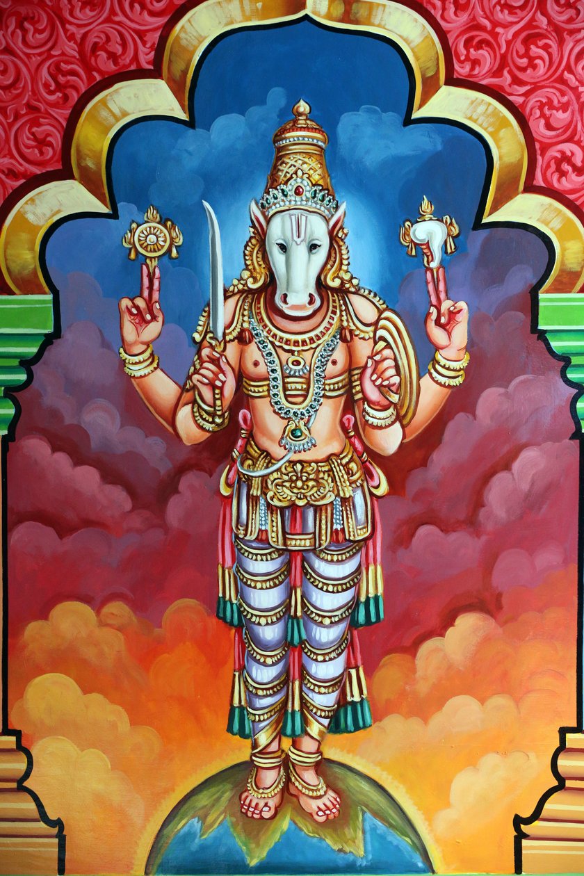 Sri Vadapathira Kaliamman Hindu tapınağı. Vishnu