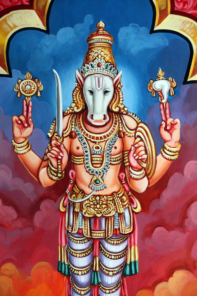 Sri Vadapathira Kaliamman Hindu tapınağı. Vishnu