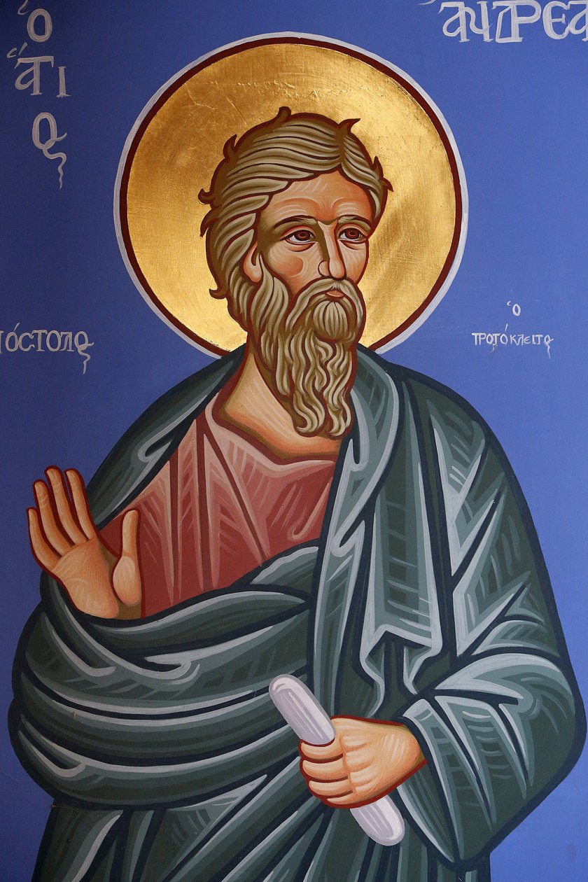 Pedoulas ortodoks kilisesindeki St Andrew freski, 20150510, Pedoulas, Kıbrıs by Unbekannt