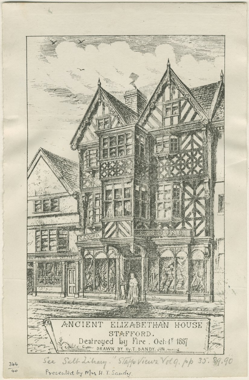 Stafford - Maid"s Head Inn: litografi ve [?19. yüzyılın ortaları] by Unbekannt