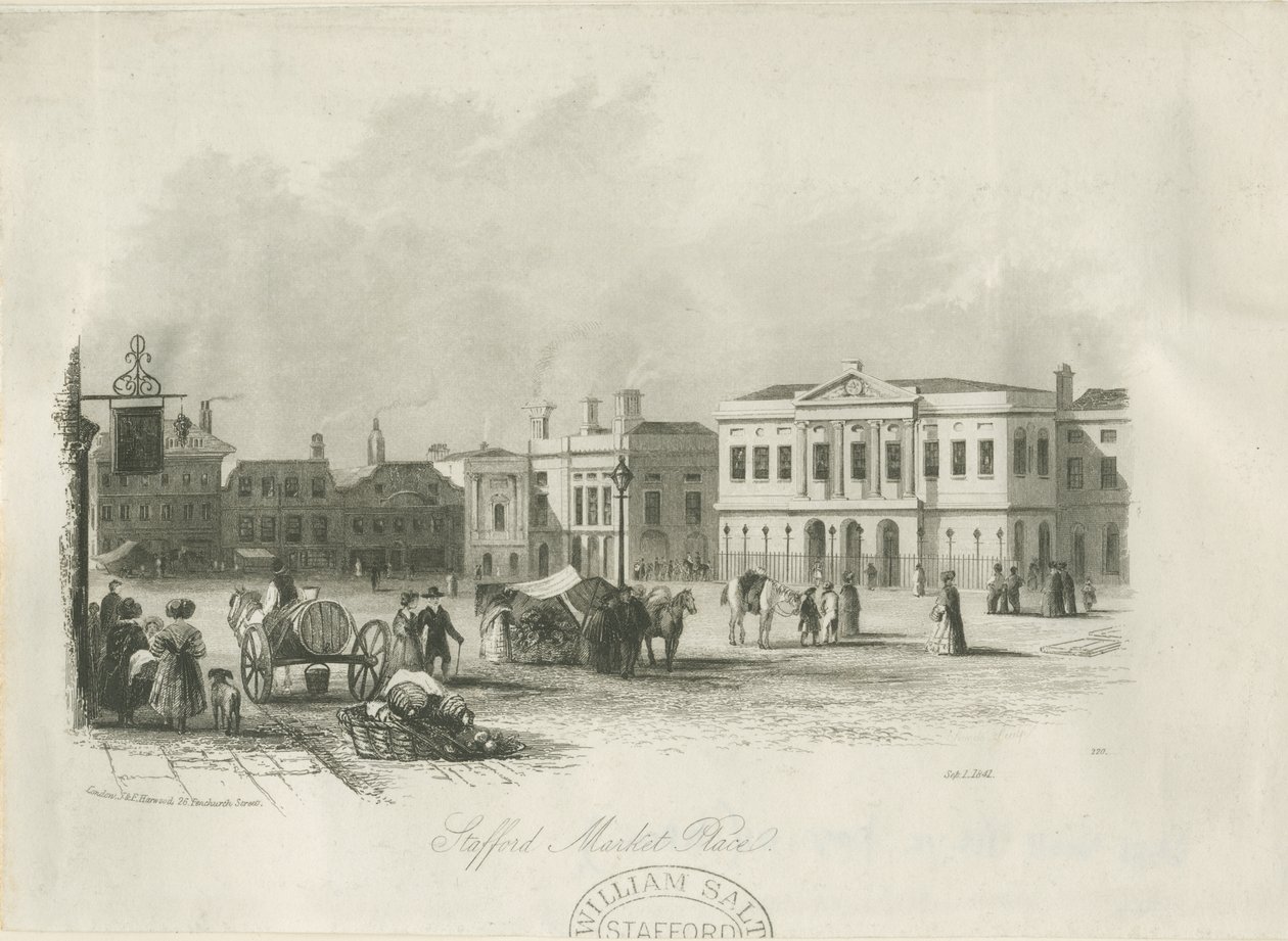 Stafford - Pazar Yeri: gravür, nd [c 1841] by Unbekannt