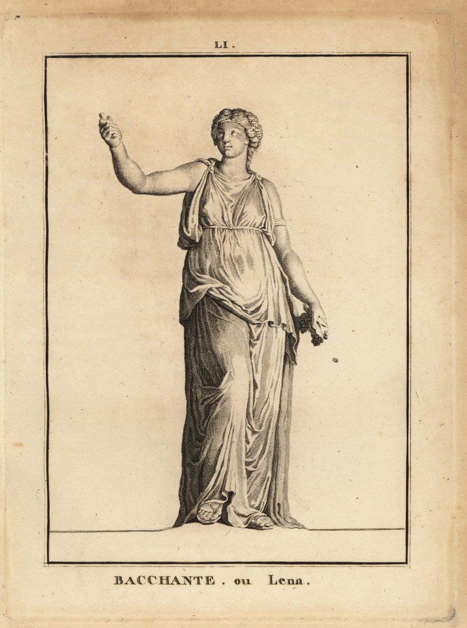 Bir Bacchante heykeli, Roma şarap tanrısı Bacchus