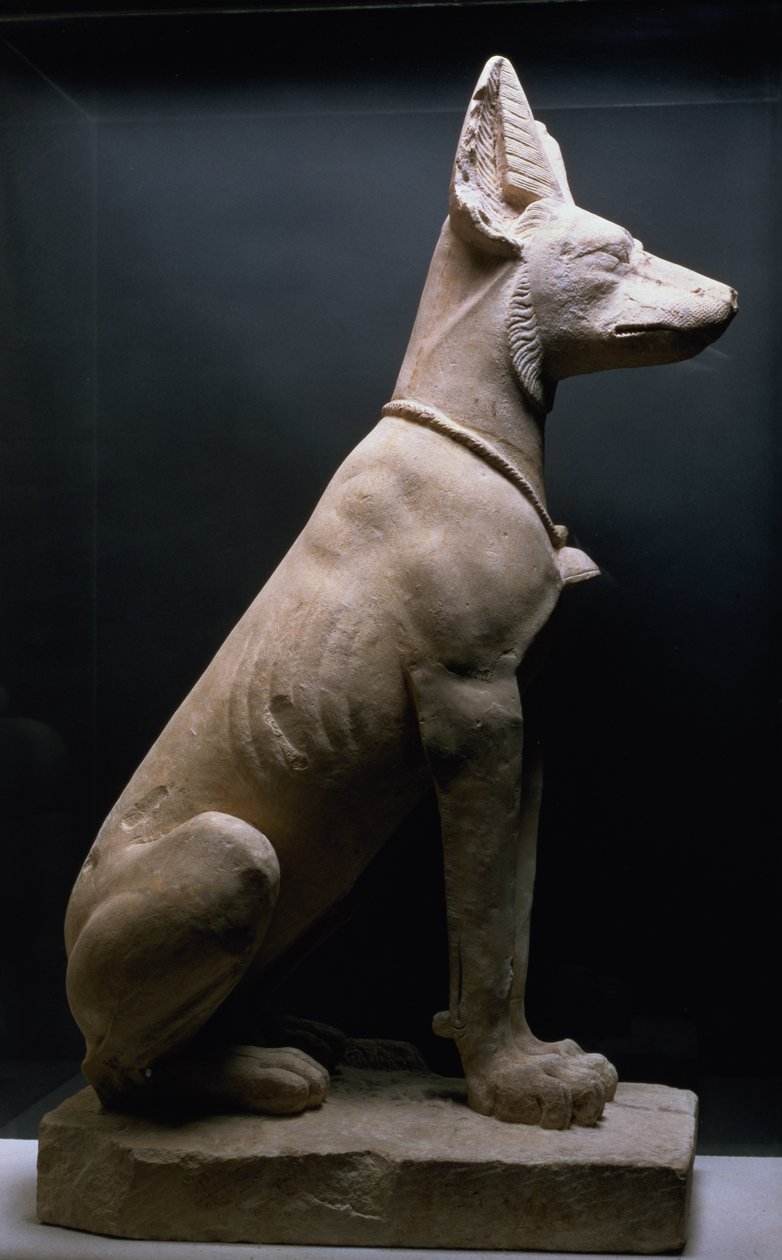 Köpek Heykeli, Mezopotamya, M.Ö.5000-1000 (kireçtaşı) by Unbekannt