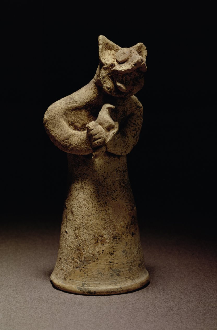 Aslan Başlı İblis Heykelciği, Mezopotamya, MÖ 5000-1000 (pişmiş toprak) by Unbekannt