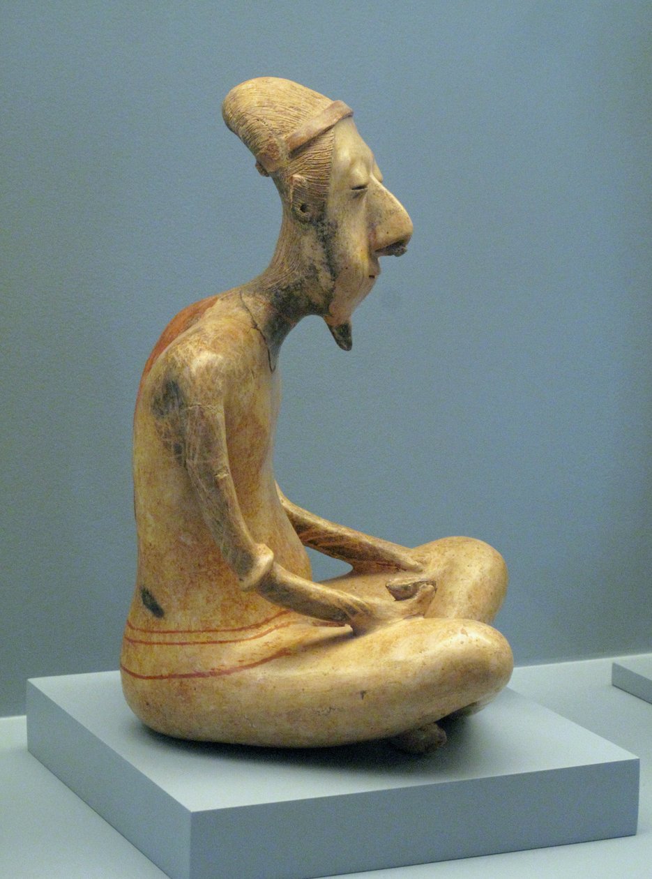 Meditasyon yapan yaşlı bir adamın heykelciği, Lagunillas, Geç Preklasik-Erken Klasik dönem, MÖ 300-MS 600 by Unbekannt