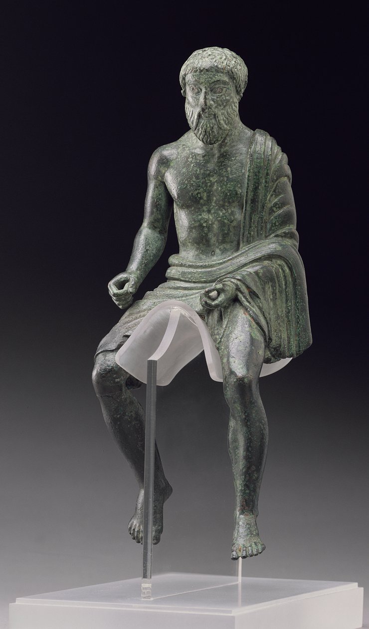 Bir binici heykelciği, Etrüsk, MÖ 5. yy sonu (bronz) by Unbekannt