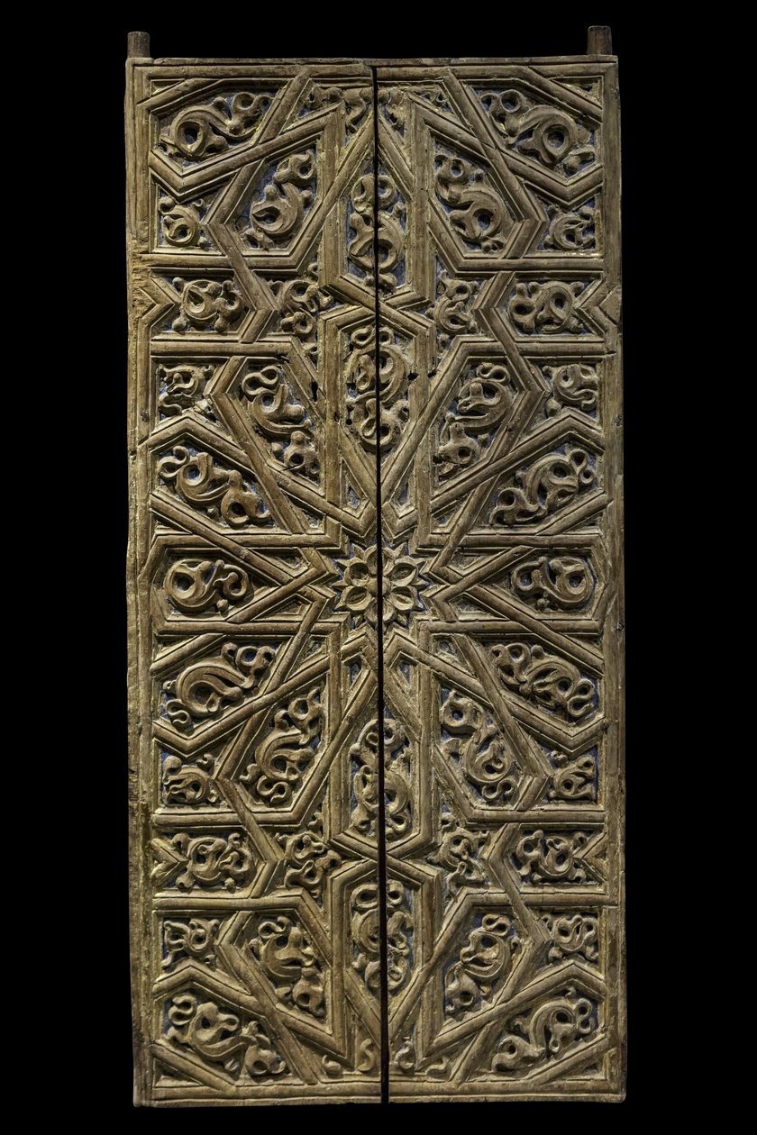 Barınak kapısı. İspanya, 1450-1500 civarında. Oyma ve boyalı ahşap. Louvre Müzesi by William M. Timlin