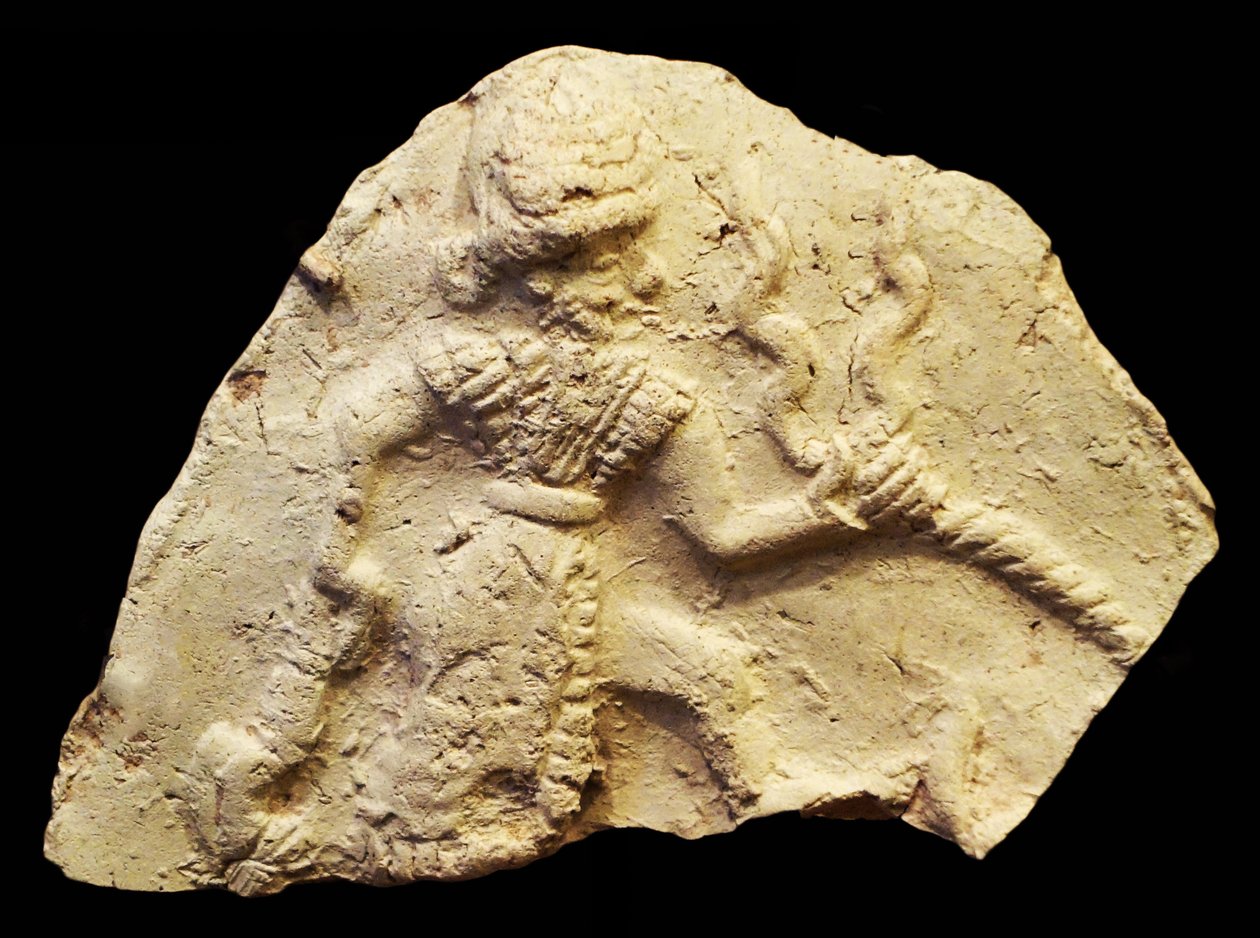 Fırtına Tanrısı Ishchali, Isun Larsa, Babil, Mezopotamya, MÖ 2000-1600 dolaylarını tasvir eden tablet by Unbekannt