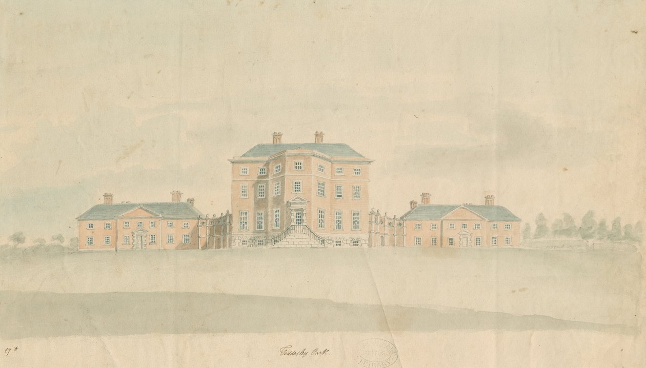 Teddesley Hall: suluboya resim ve [18. yüzyılın sonları] by Unbekannt