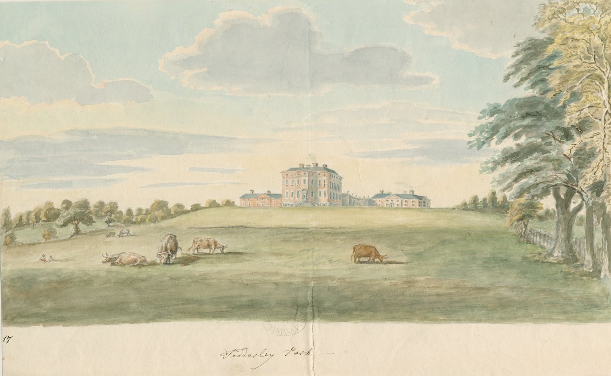 Teddesley Hall: suluboya resim ve [18. yüzyılın sonları] by Unbekannt