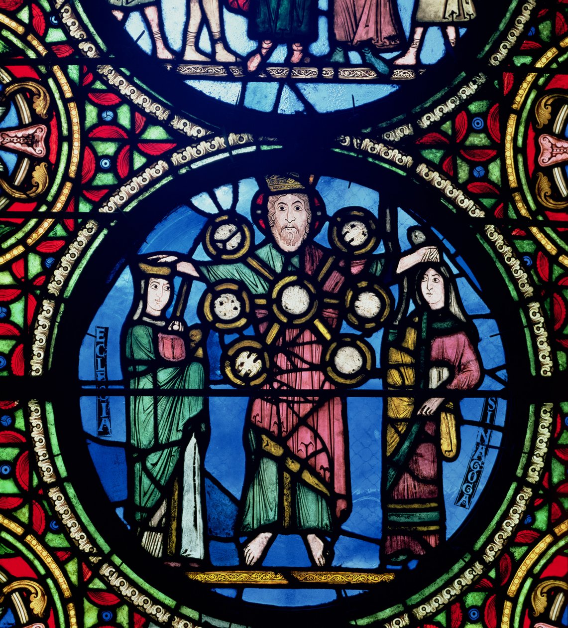 Ahit Sandığı penceresi, Kilise ve Sinagog ile Tanrı