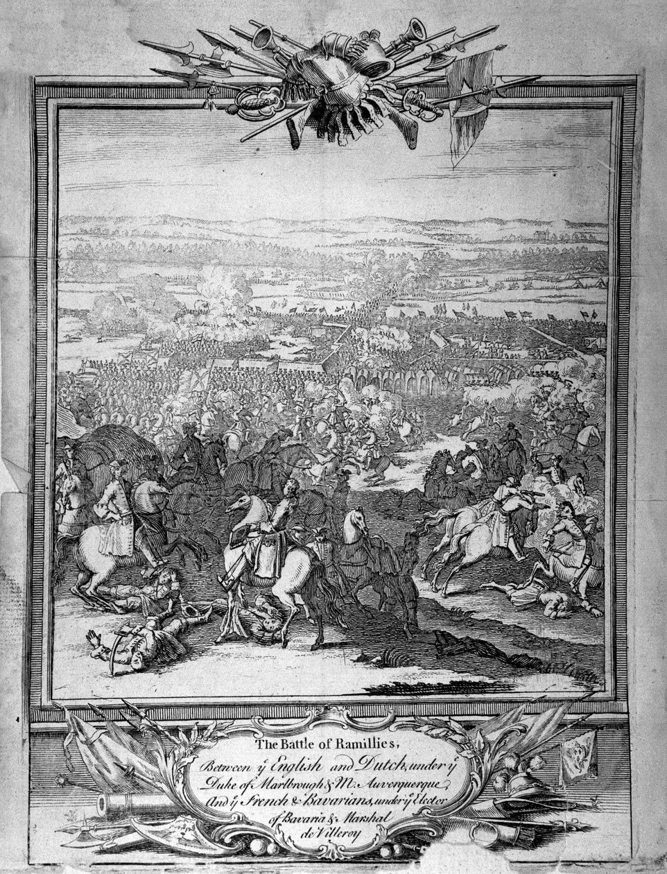 Ramillies Savaşı, c.1780 (gravür) by Unbekannt
