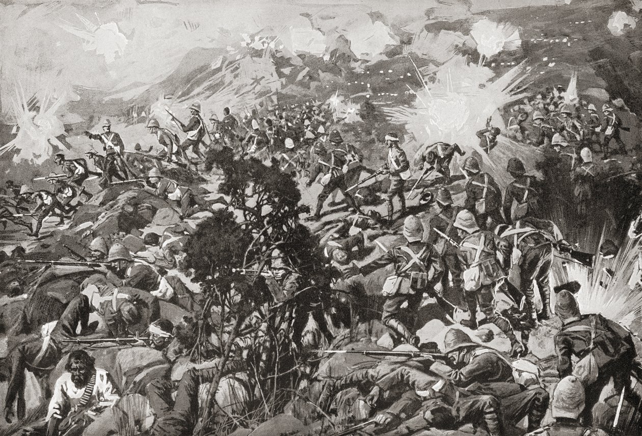 Spion Kop Savaşı, Tugela Nehri, Natal, Güney Afrika, 23-24 Ocak 1900, ikinci Boer Savaşı sırasında. by Unbekannt