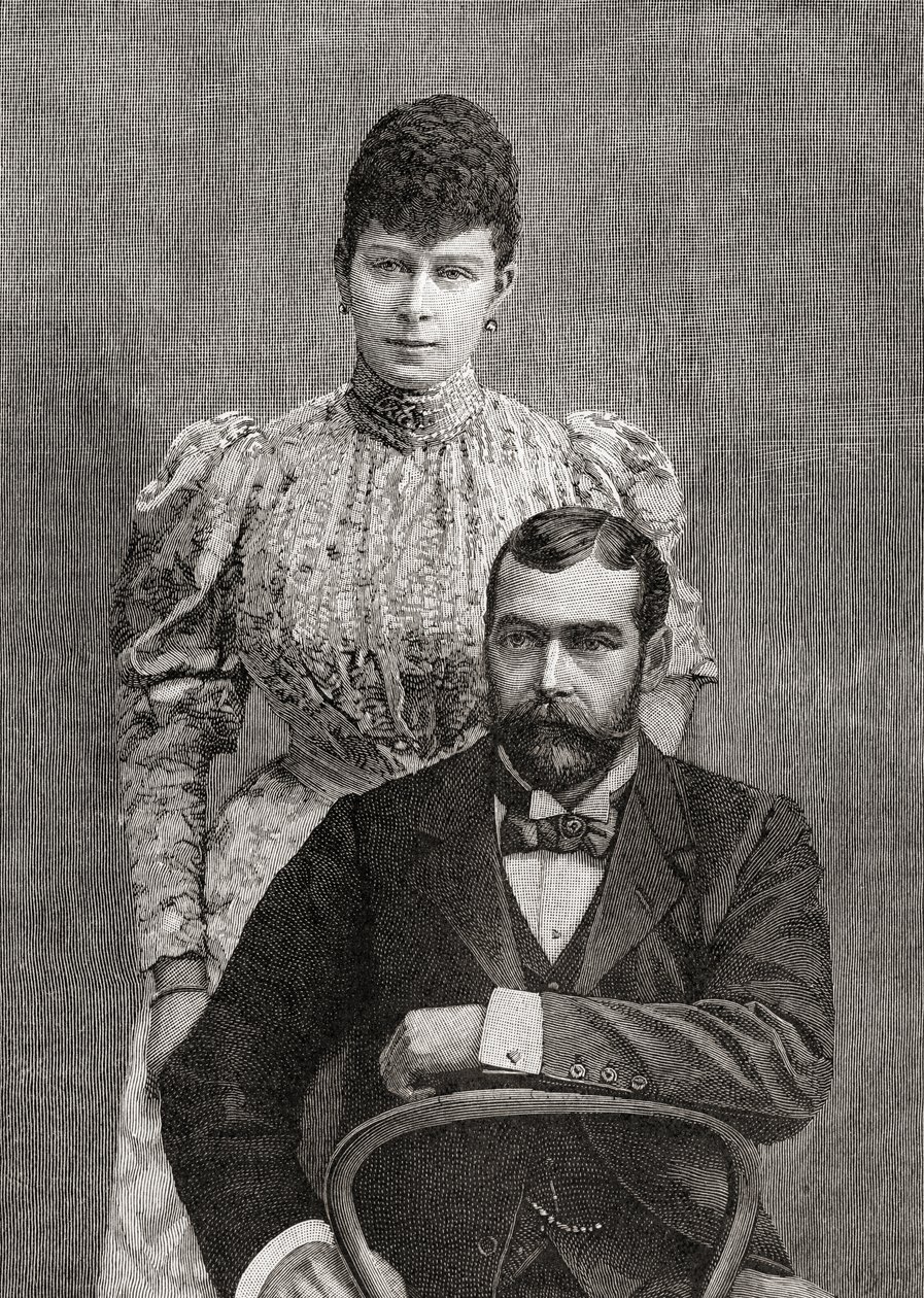 Cornwall Dükü ve Düşesi, George V ve eşi Teck Mary. by Unbekannt