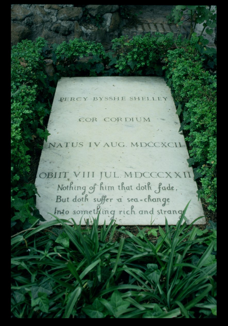 Percy Bysshe Shelley'nin Mezarı (1792-1822) (s/b fotoğraf) by Unbekannt