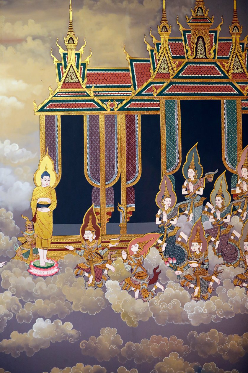 Buda'nın Hayatı, Duvar freski, Wat Botum tapınağı, Phnom Penh, 2022 (fotoğraf) by Unbekannter Künstler