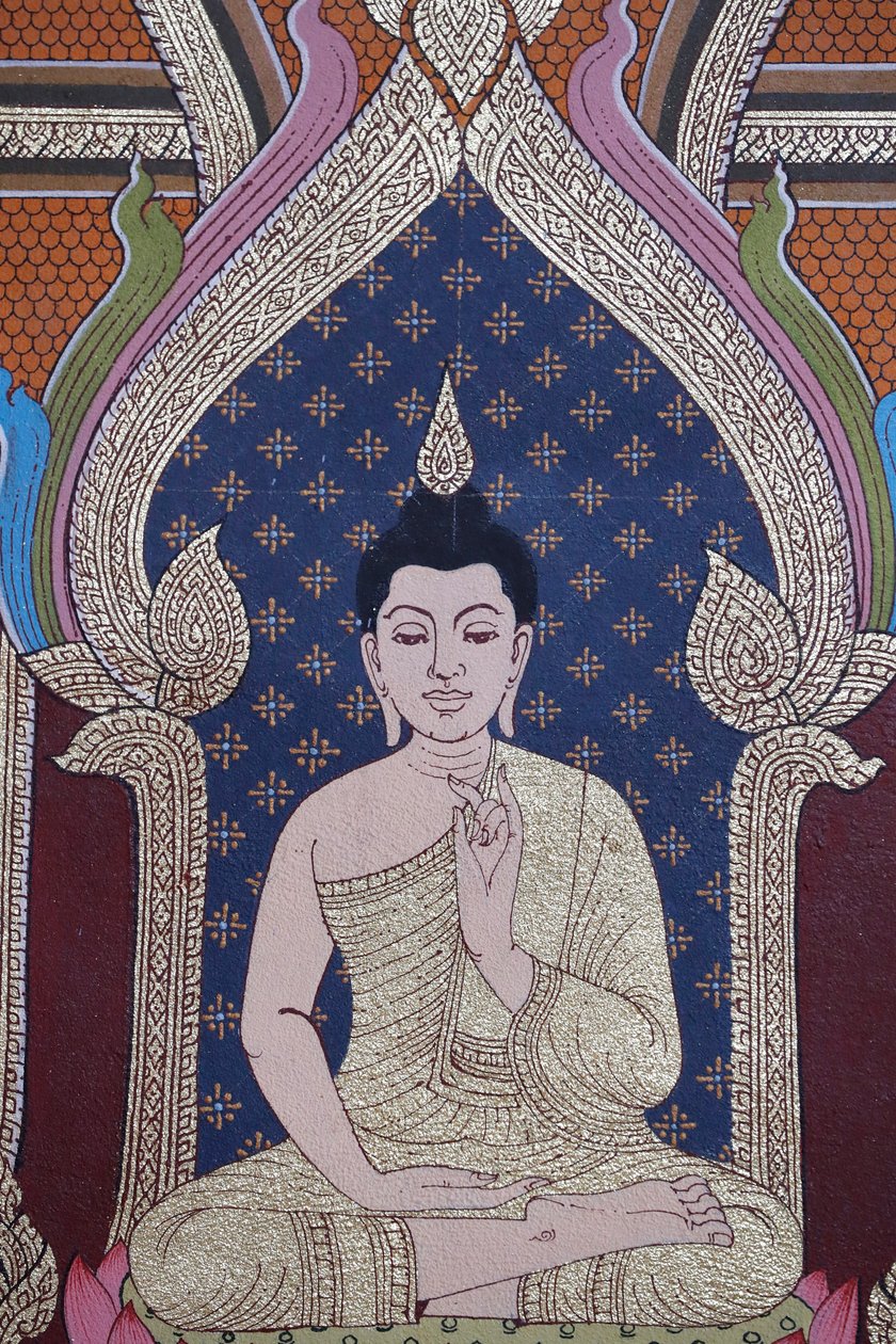 Buda'nın Hayatı, Duvar freski, Wat Maniratanaram manastırı, Phnom Penh, 2022 (fotoğraf) by Unbekannter Künstler