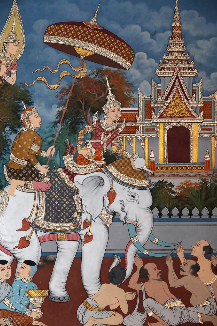 Buda'nın Hayatı, Duvar freski, Wat Maniratanaram manastırı, Phnom Penh, 2022 (fotoğraf) by Unbekannter Künstler