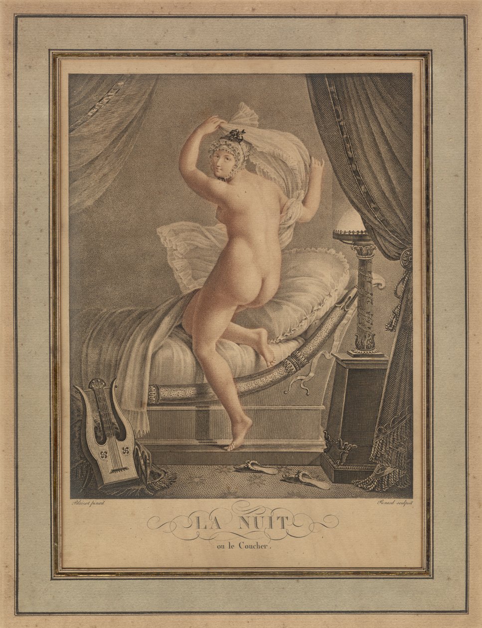 Gece, Paris, 1815 dolayları (gravür) by Unbekannter Künstler