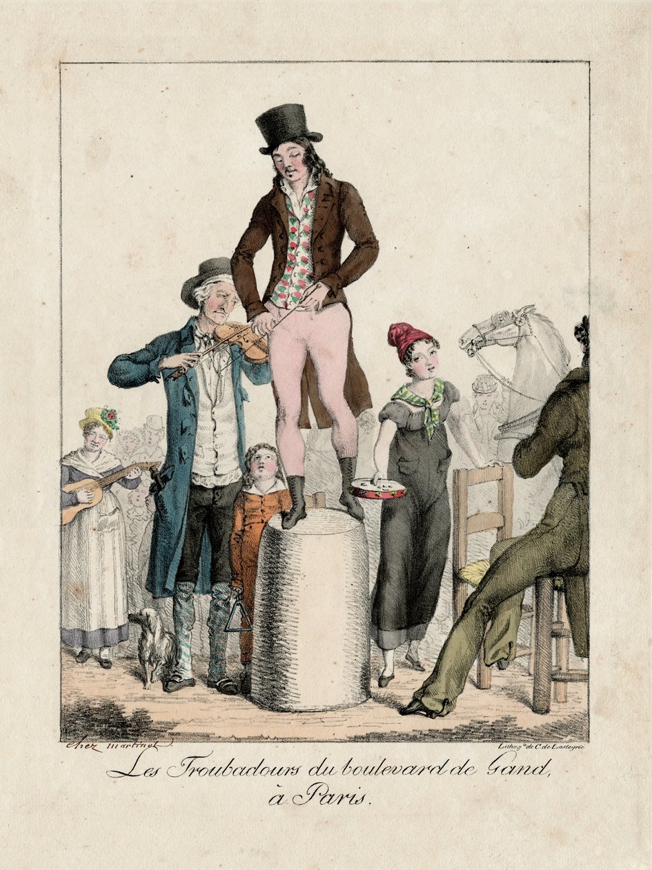 Boulevard de Gand'ın Ozanları, Paris, 1820 dolayları (gravür) by Unbekannter Künstler