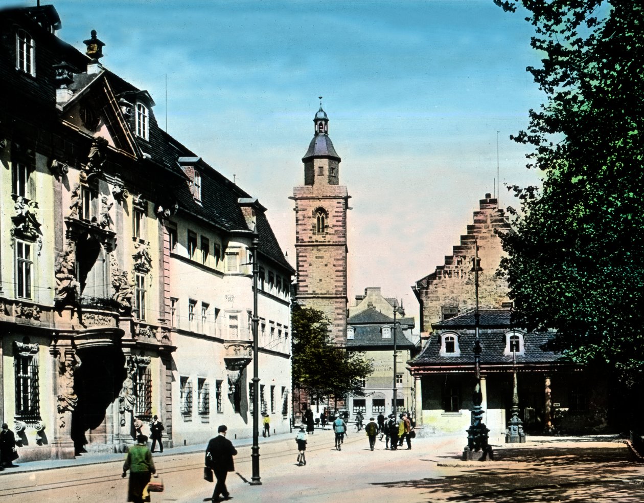 Erfurt şehrinin tarihi evleri by Unbekannter Künstler