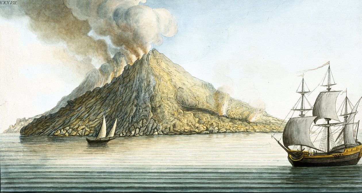 Stromboli Adası, Sicilya by Unbekannter Künstler