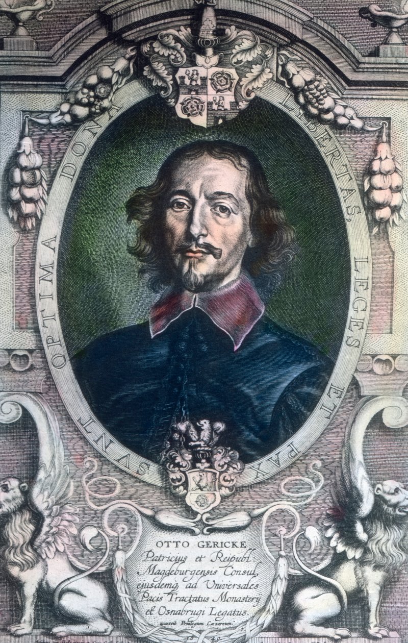 Magdeburg belediye başkanı Otto von Guericke aynı zamanda politikacı, avukat, fizikçi ve mucit olarak da biliniyordu. by Unbekannter Künstler