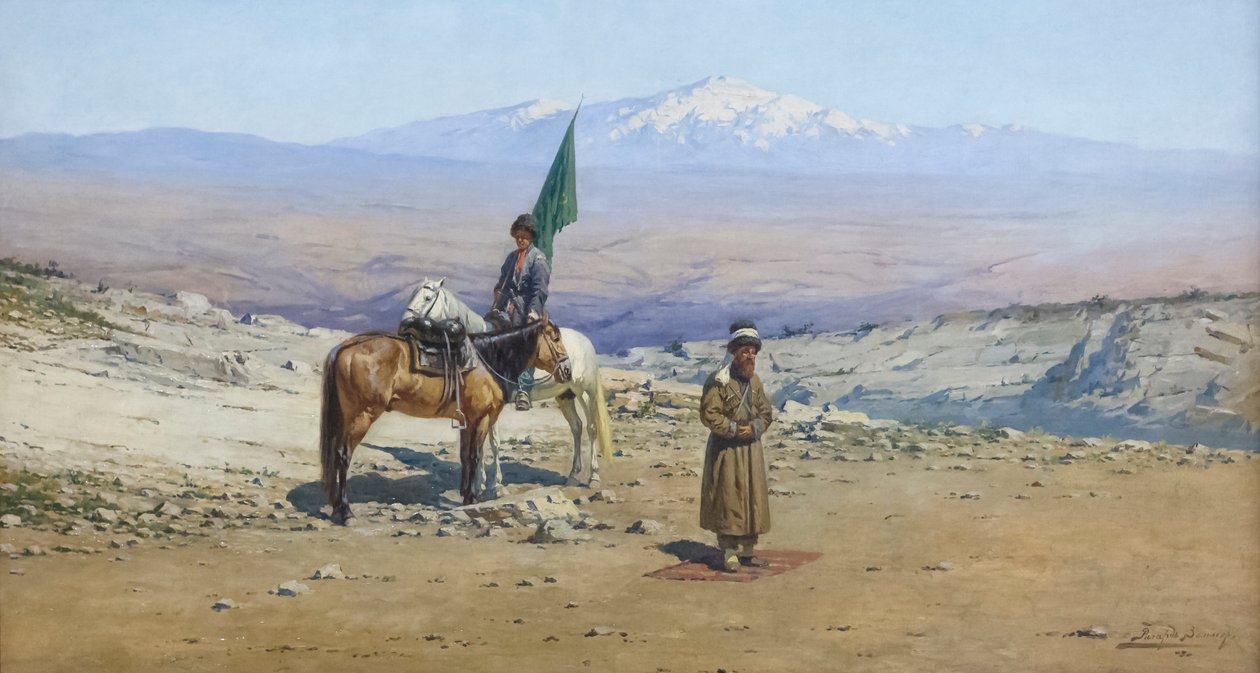 Dua (tuval üzerine yağlıboya) by Unbekannter Künstler