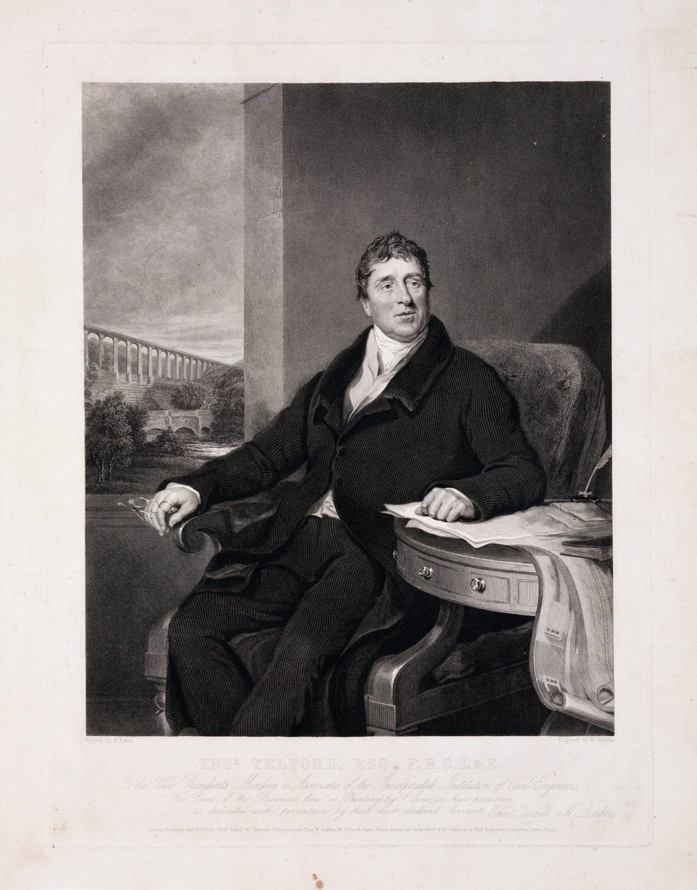 Thomas Telford, İskoç inşaat mühendisi, c 1810 by Unbekannt