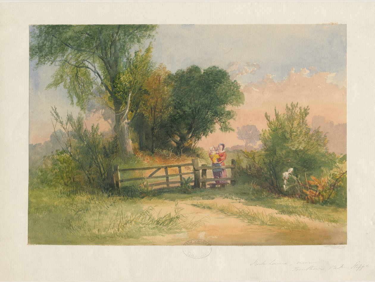 Trentham - Park Lane: suluboya resim, nd [?19th Century] by Unbekannt