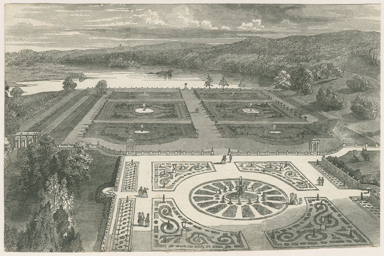 Trentham Gardens: gravür ve [?19. yüzyıl] by Unbekannt