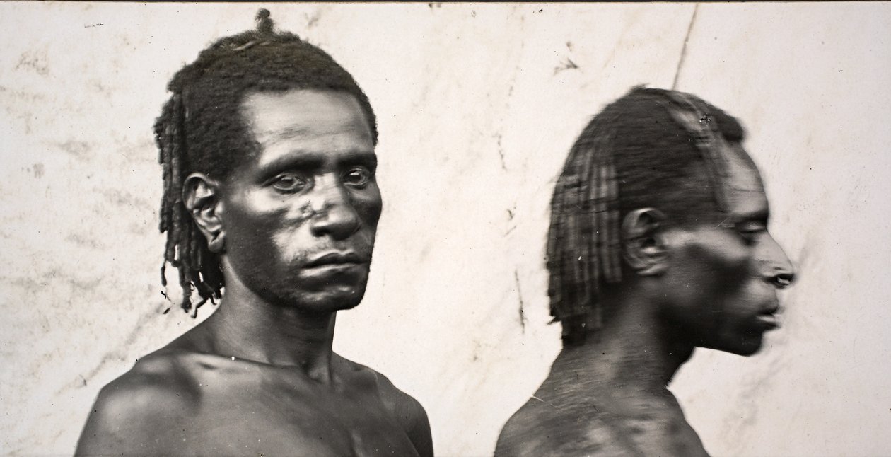İki Adam, Papua Yeni Gine (jelatin gümüş baskı) by Unbekannt