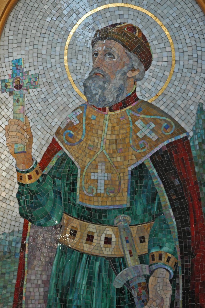Ukrayna, Kiev, St Illya'a Ortodoks Katedrali ve Manastırı (Bizans), St Vladimir mozaiği by Unbekannter Künstler