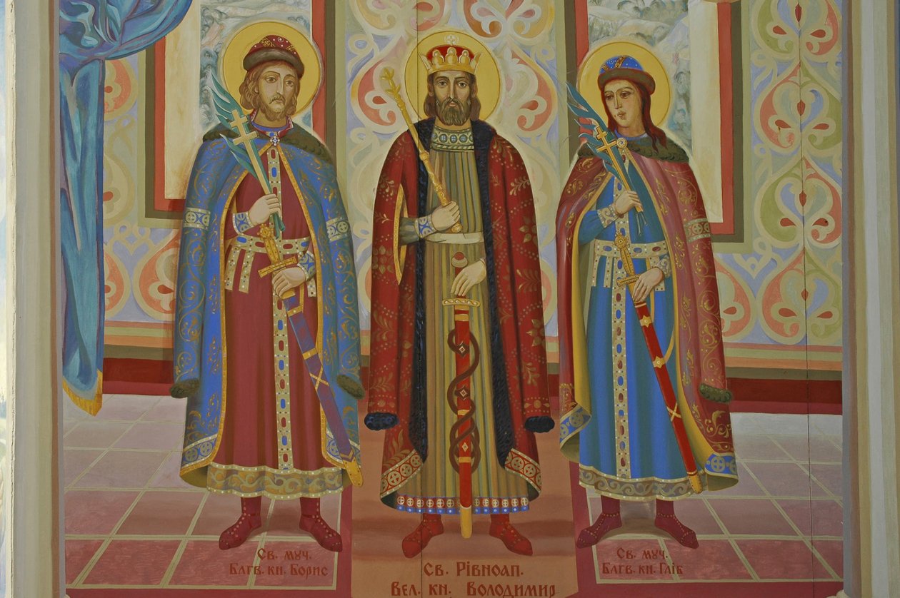 Ukrayna, Kiev, St Michael Ortodoks Manastırı (orig1108, reconst. 2001), dış fresk by Unbekannt