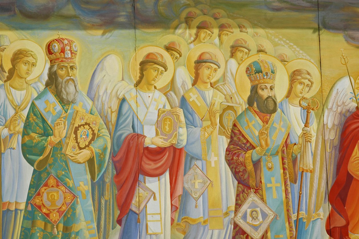 Ukrayna, Kiev, St Michael Ortodoks Manastırı (orig1108, reconst. 2001), dış fresk by Unbekannt