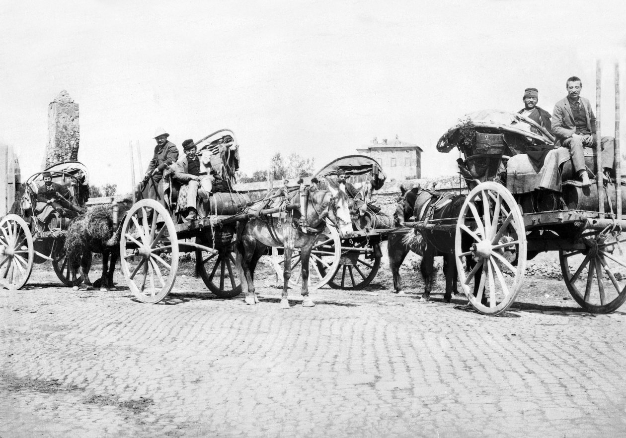 Birleşik Krallık: Bir Bağda Şarap Arabaları. Fransa, c1890 by Unbekannt