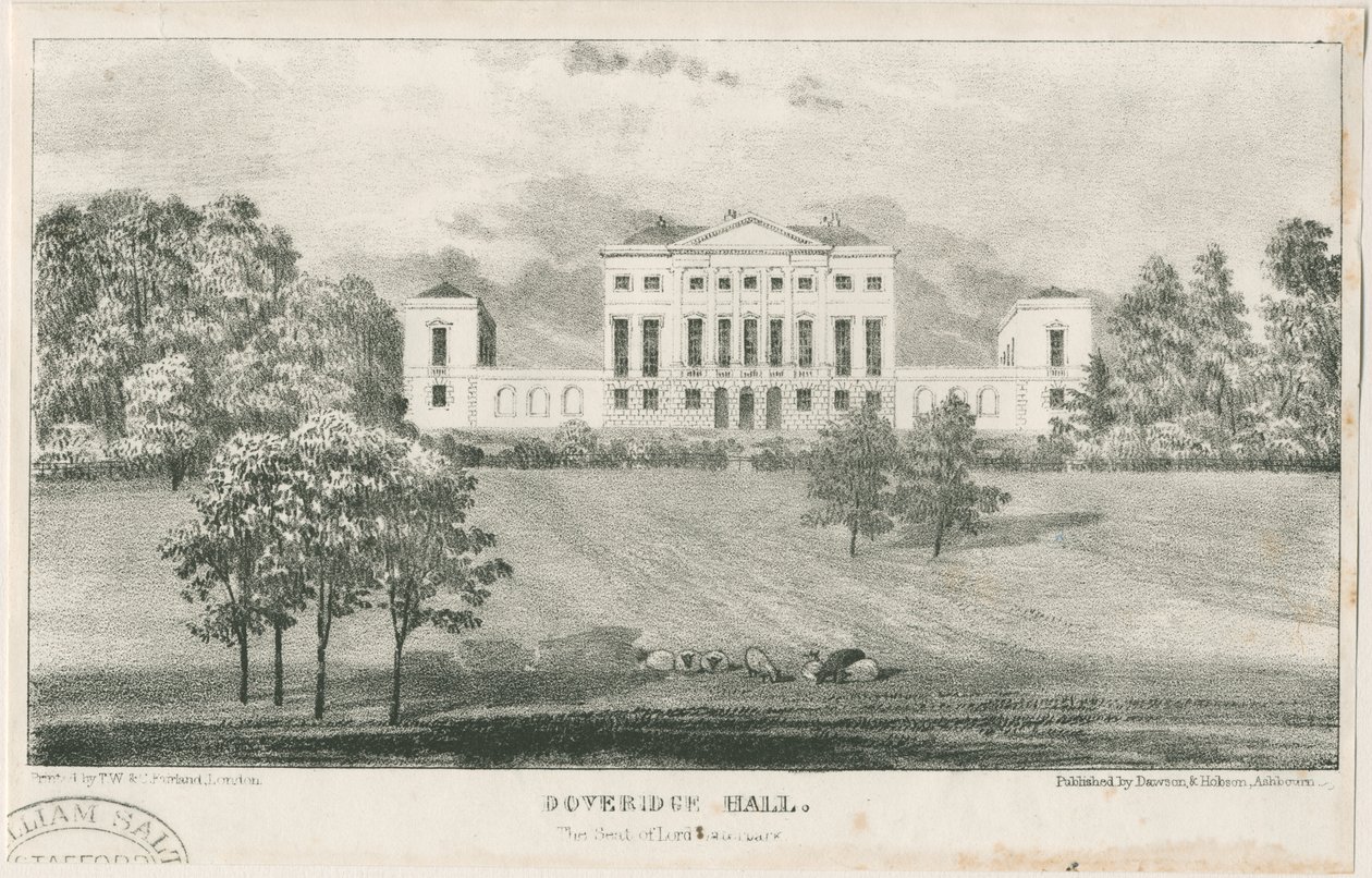 Uttoxeter - Doveridge Salonu: litografi, nd [c 1839] by Unbekannt