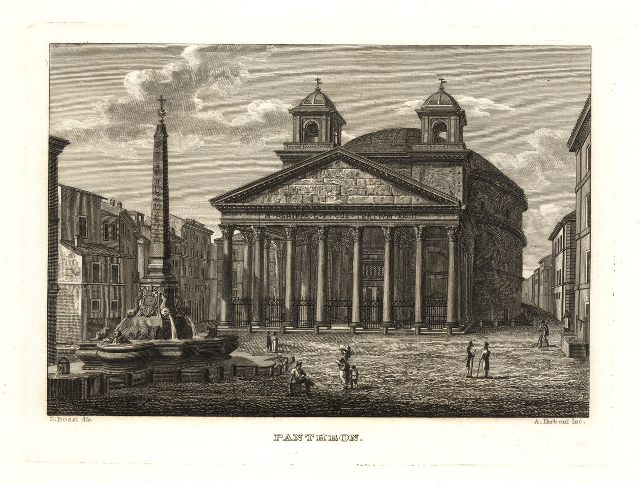 Pantheon ve Fontana del Pantheon, Roma