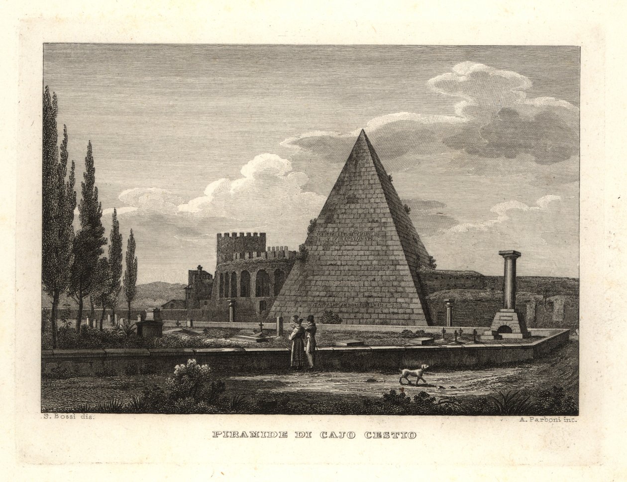 Gaius Cestius için inşa edilen Cestius, Roma Piramidi