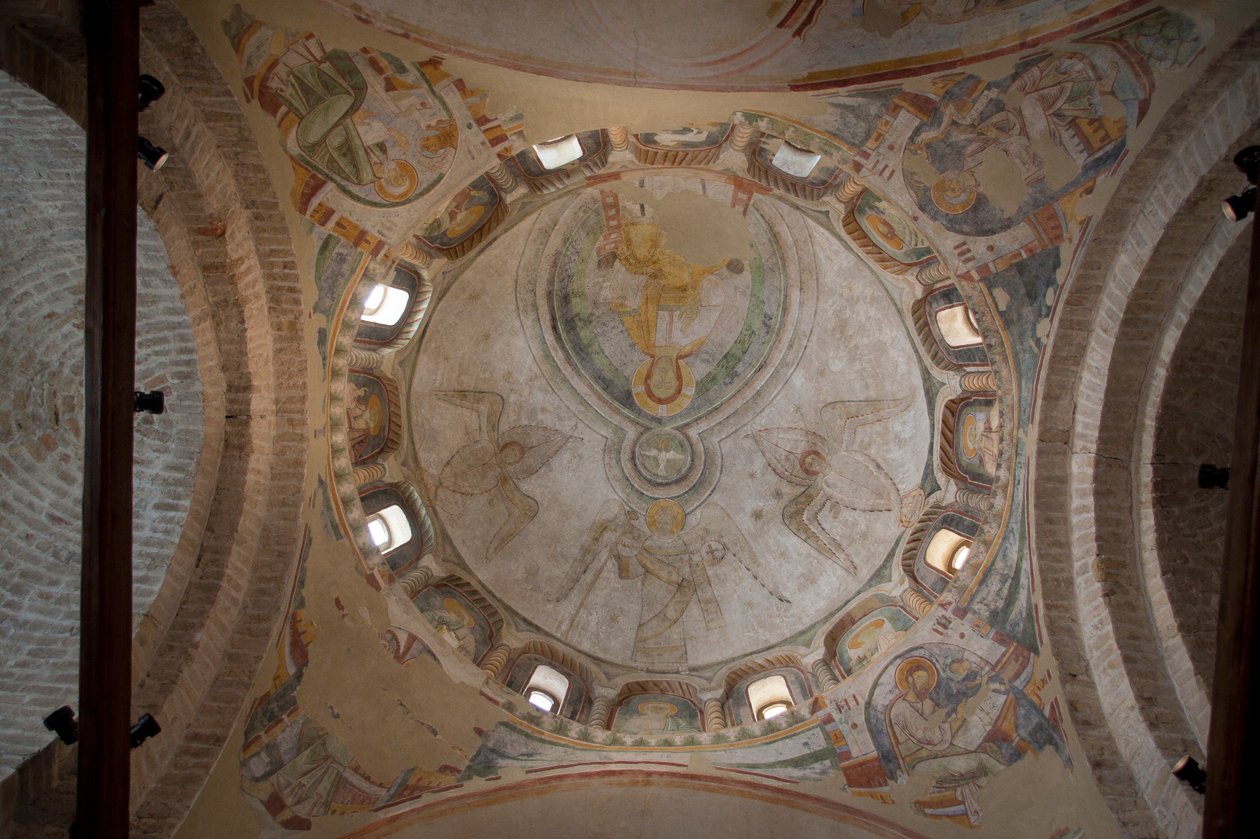 Vaftizhanedeki fresk görünümü, St Stephen Katedrali, Concordia Saggitaria, Venedik eyaleti, Veneto, İtalya (fotoğraf) by Unbekannter Künstler